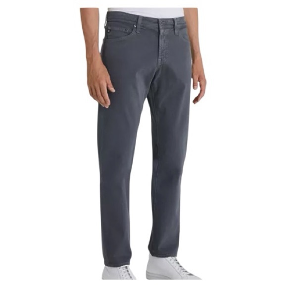 AG Adriano Goldschmied Men's Charcoal Graduate Tailored Leg Twill Pants 34 x 34